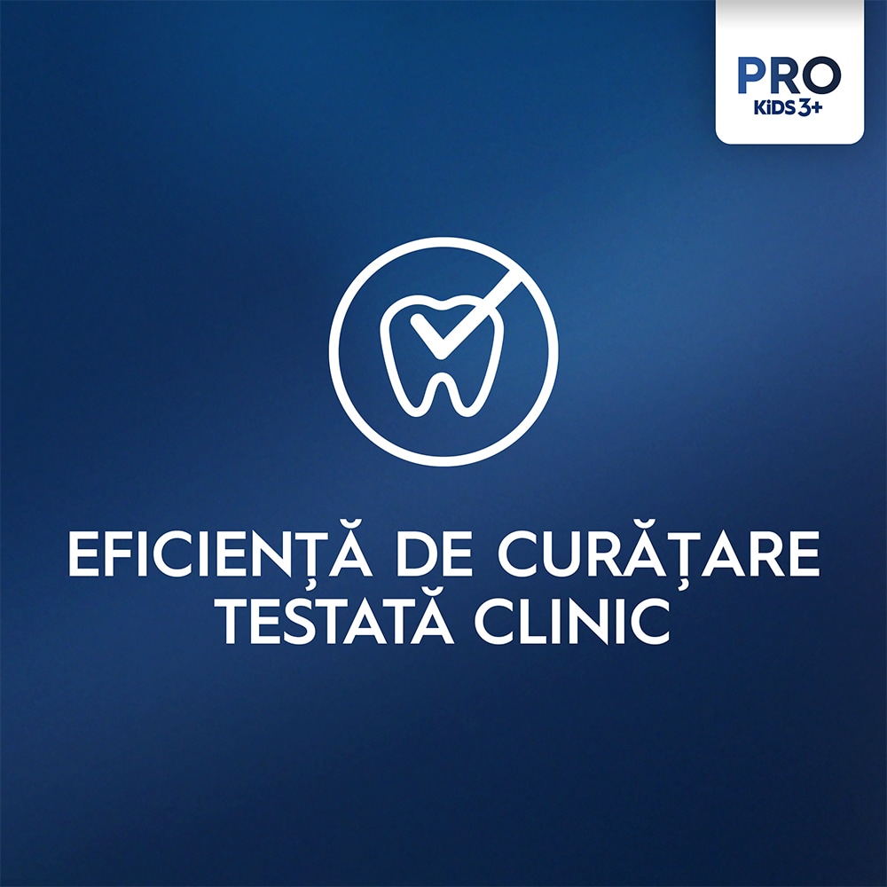 Periuta de dinti electrica copii ORAL-B Pro Kids Frozen, 7600 miscari/min, Curatare 2D, 2 programe, 1 capat, albastru