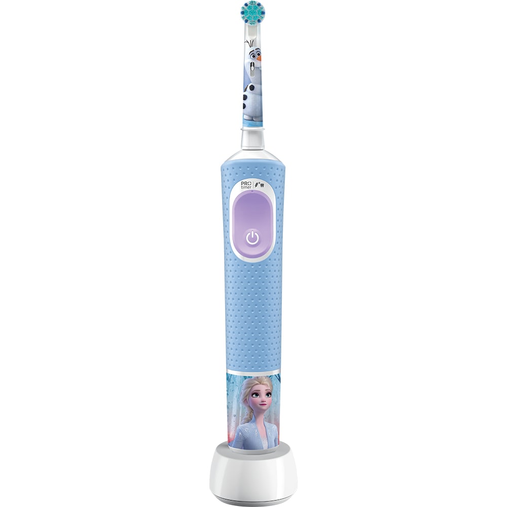 Periuta de dinti electrica copii ORAL-B Pro Kids Frozen, 7600 miscari/min, Curatare 2D, 2 programe, 1 capat, albastru