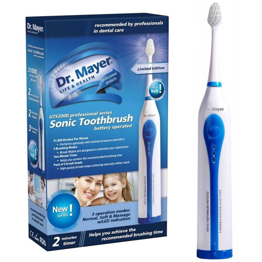 Periuta de dinti electrica DR. MAYER GTS2000, 31000 oscilatii/minut, alb-albastru