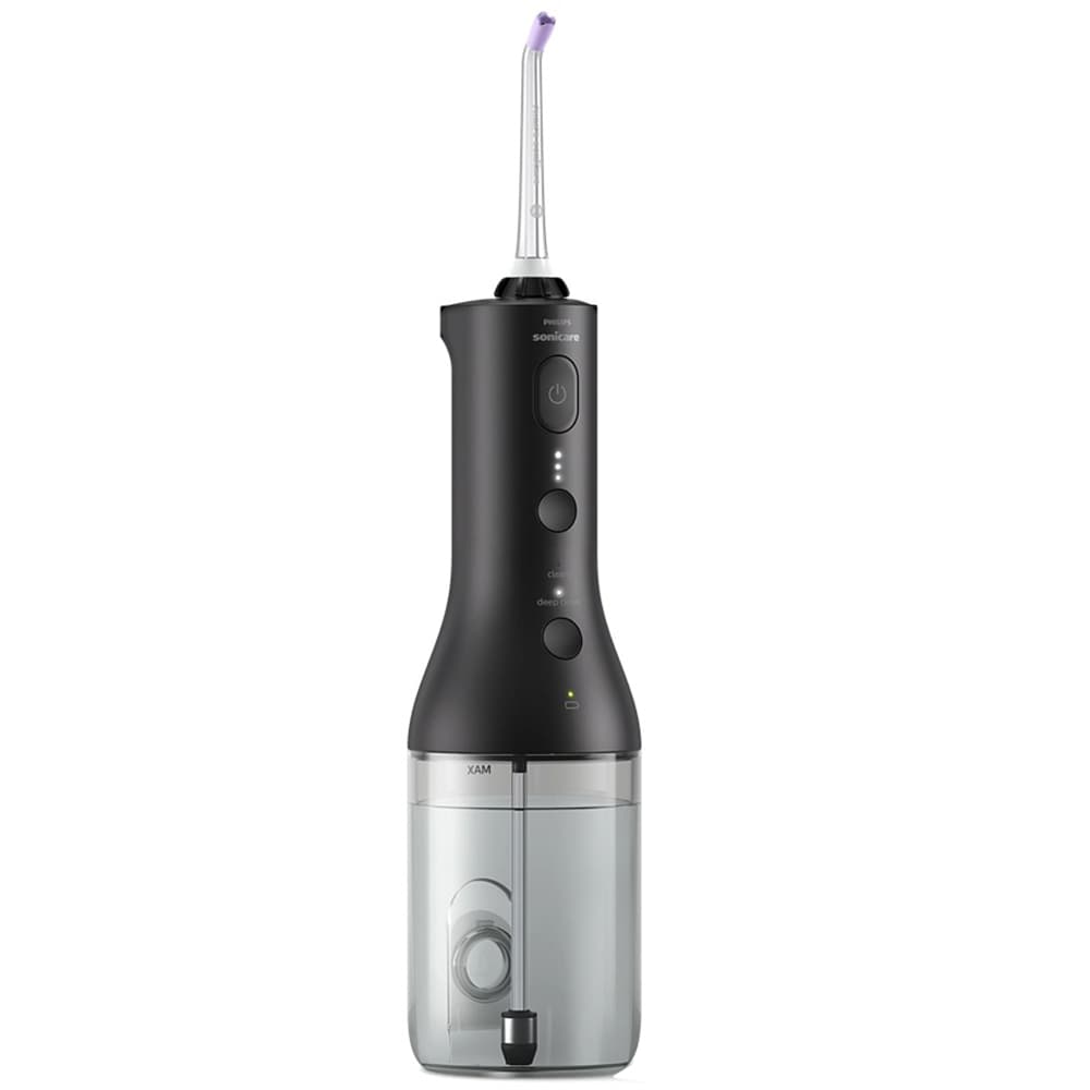 Irigator bucal PHILIPS Sonicare Cordless Power Flosser 3000 HX3826/33, 2 capete, negru