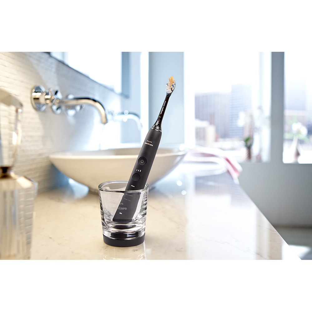 Periuta de dinti electrica PHILIPS Sonicare Diamond Clean HX9911/17, 62000 miscari/min, Curatare 3D, 4 programe, 1 capat, negru
