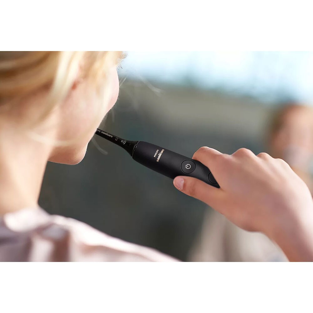 Set 2 Periute de dinti electrice PHILIPS Sonicare Diamondclean 9000, 4 programe, 62000 miscari/min, 2 capate, negru