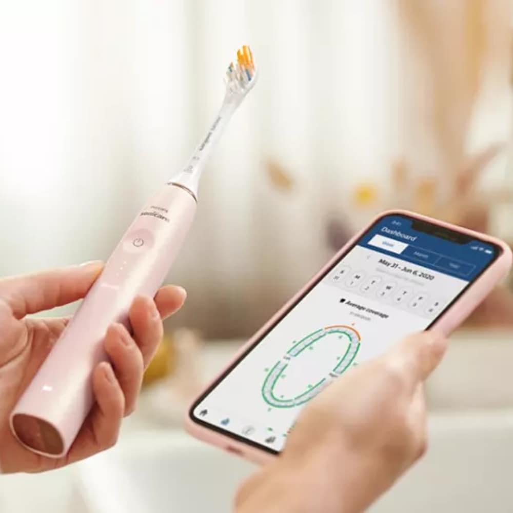 Periuta de dinti electrica PHILIPS Sonicare Prestige 9900 HX9992/31, 62000 miscari/min, 5 programe, 2 capete, roz