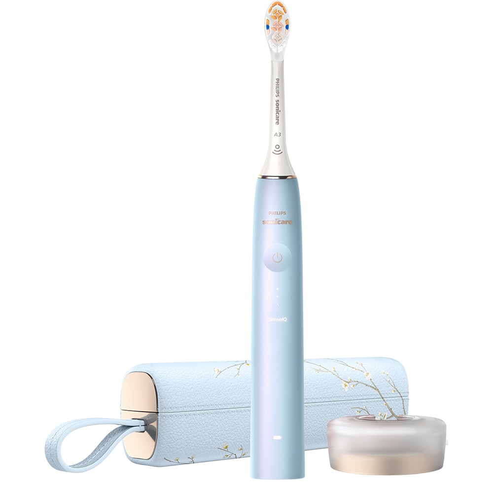 Periuta de dinti electrica PHILIPS Sonicare Prestige HX9997/32, 62000 miscari/min, Tehnologie SenseIQ, 5 programe, 2 capete, bleu