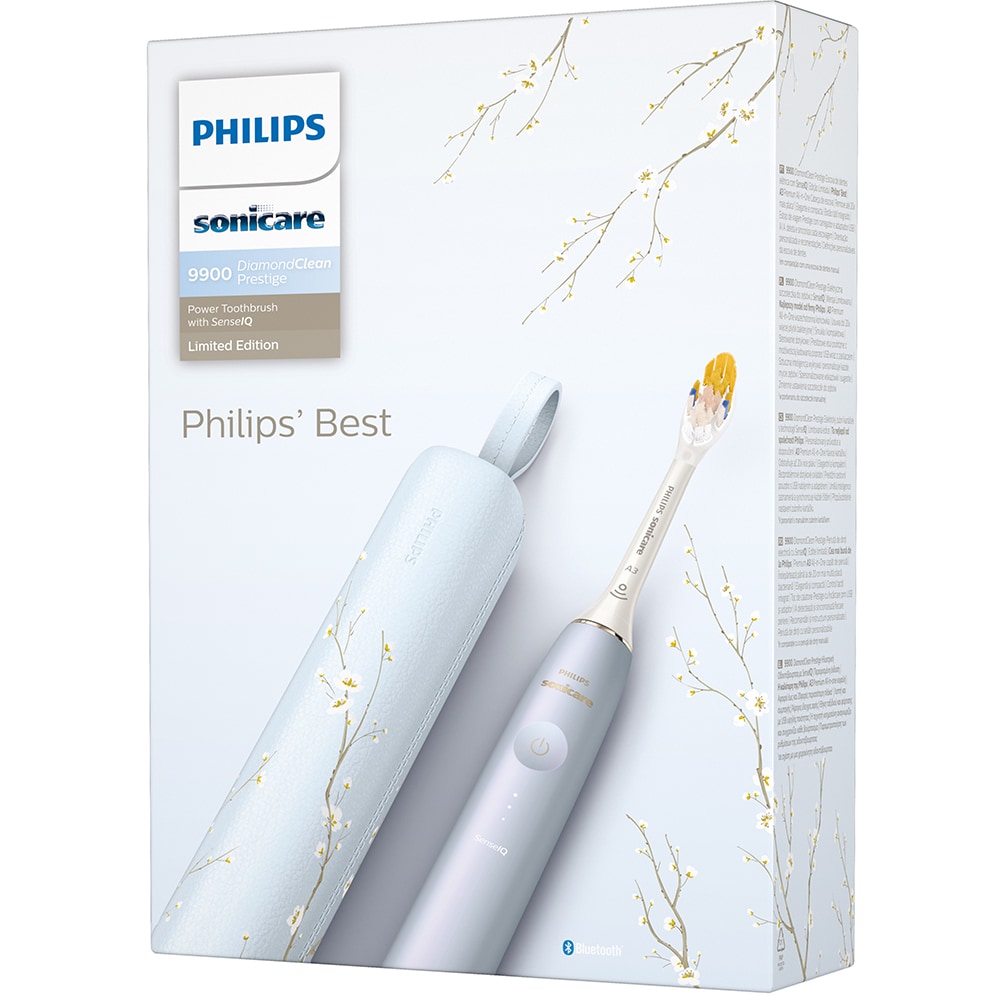 Periuta de dinti electrica PHILIPS Sonicare Prestige HX9997/32, 62000 miscari/min, Tehnologie SenseIQ, 5 programe, 2 capete, bleu