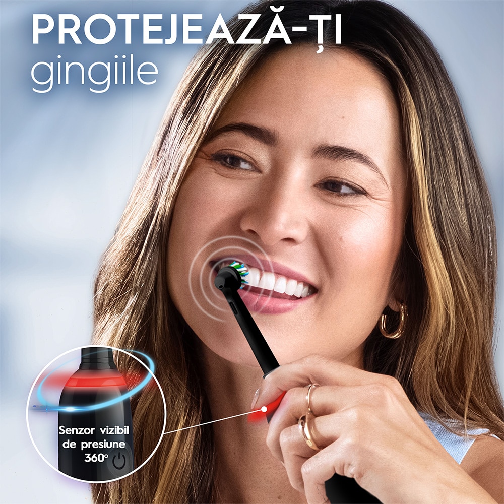 Periuta de dinti electrica ORAL-B Pro 3, 9900 miscari/min, Curatare 3D, 3 programe, 2 capete, negru