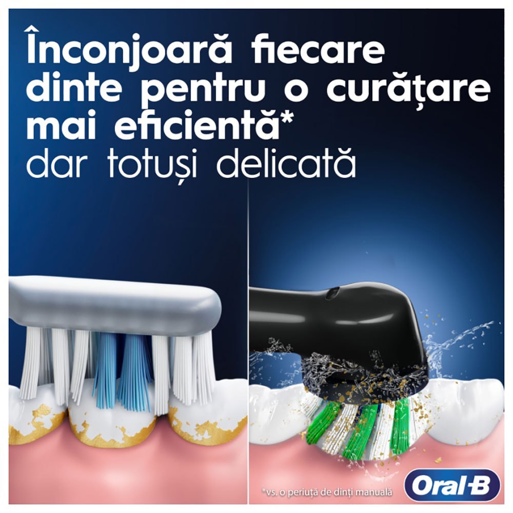 Periuta de dinti electrica ORAL-B  Vitality PRO, 7600 miscari/min, Curatare 2D, 3 programe, 1 capat, negru
