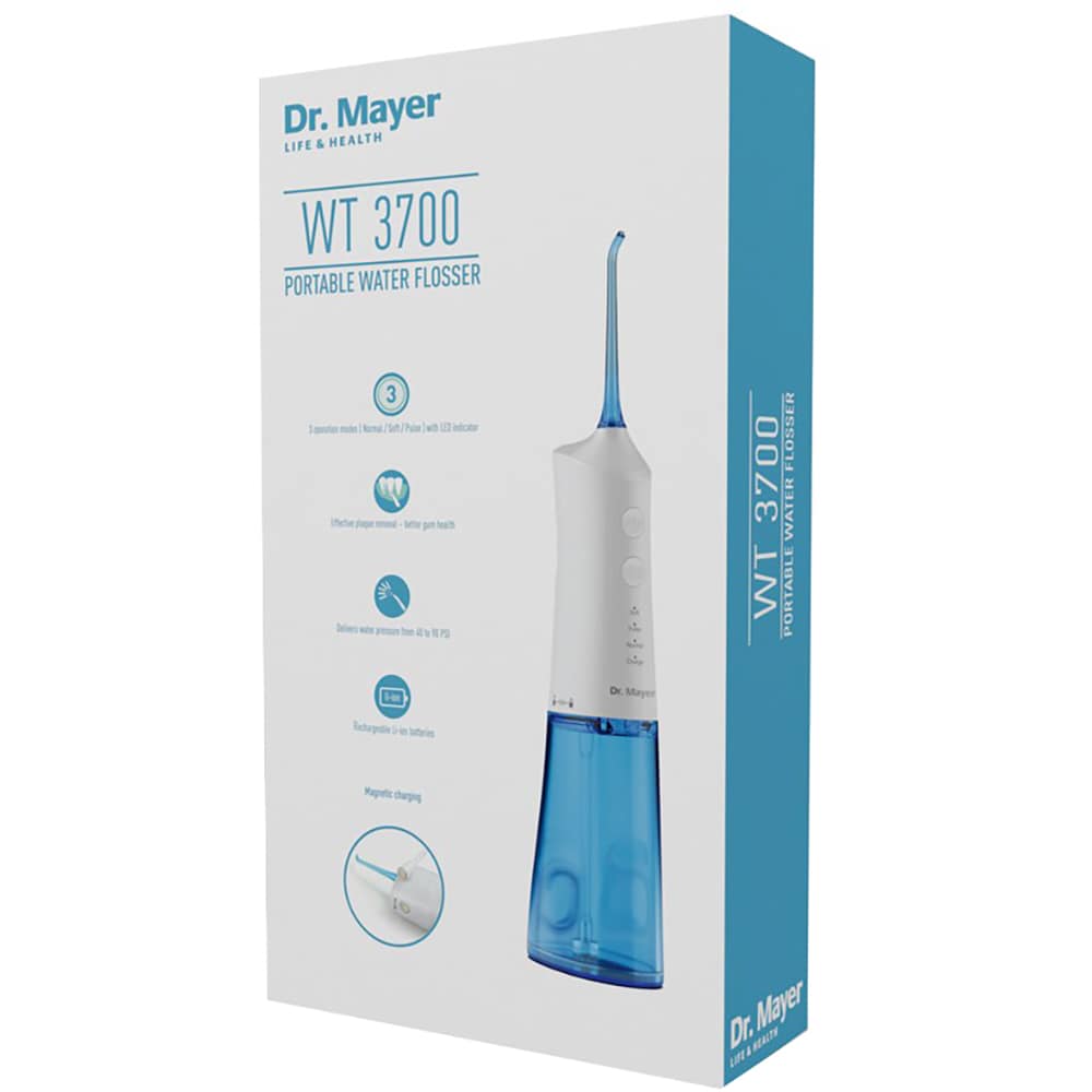 Irigator bucal DR.MAYER WT3700, 1 viteza, 2 capete, 170ml, alb