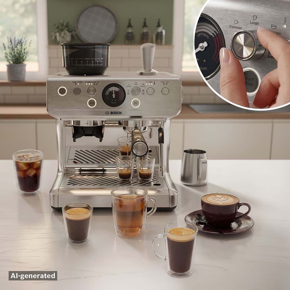 Espressor automat BOSCH HomeCafe Seria 4 PFE403C3, 2.8l, 1600W, 15 bar, argintiu