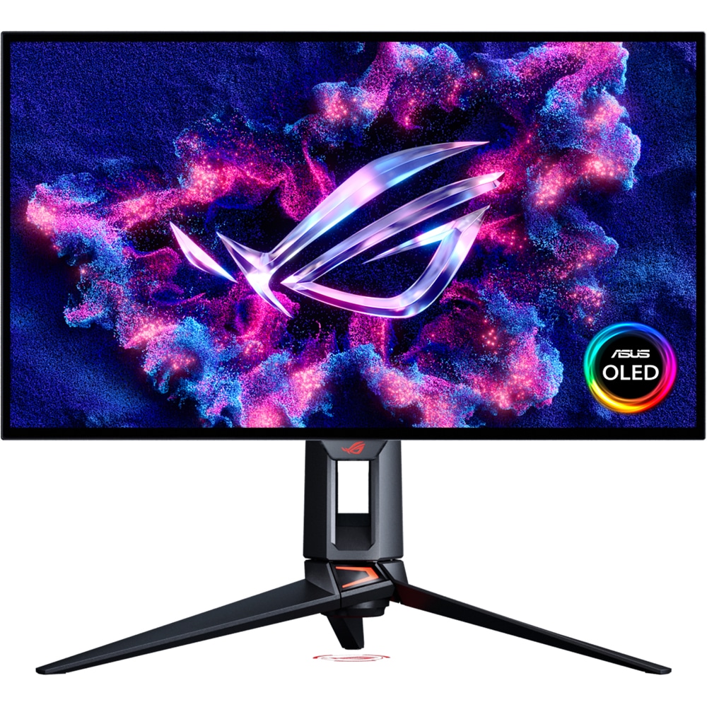 Monitor Gaming WOLED ASUS ROG Swift PG27UCWM, 26.5", 4K, 240Hz, Dual Mode, AMD FreeSync Premium, HDR10, negru