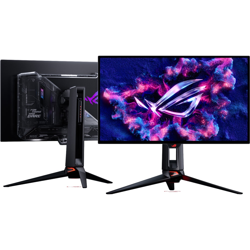Monitor Gaming WOLED ASUS ROG Swift PG27UCWM, 26.5", 4K, 240Hz, Dual Mode, AMD FreeSync Premium, HDR10, negru
