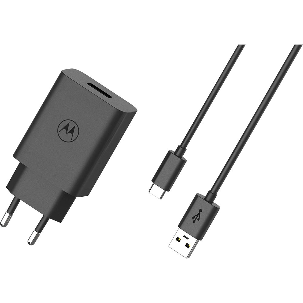 Incarcator retea MOTOROLA TurboPower, 1x USB-C, 33W, Cablu inclus 1m, negru