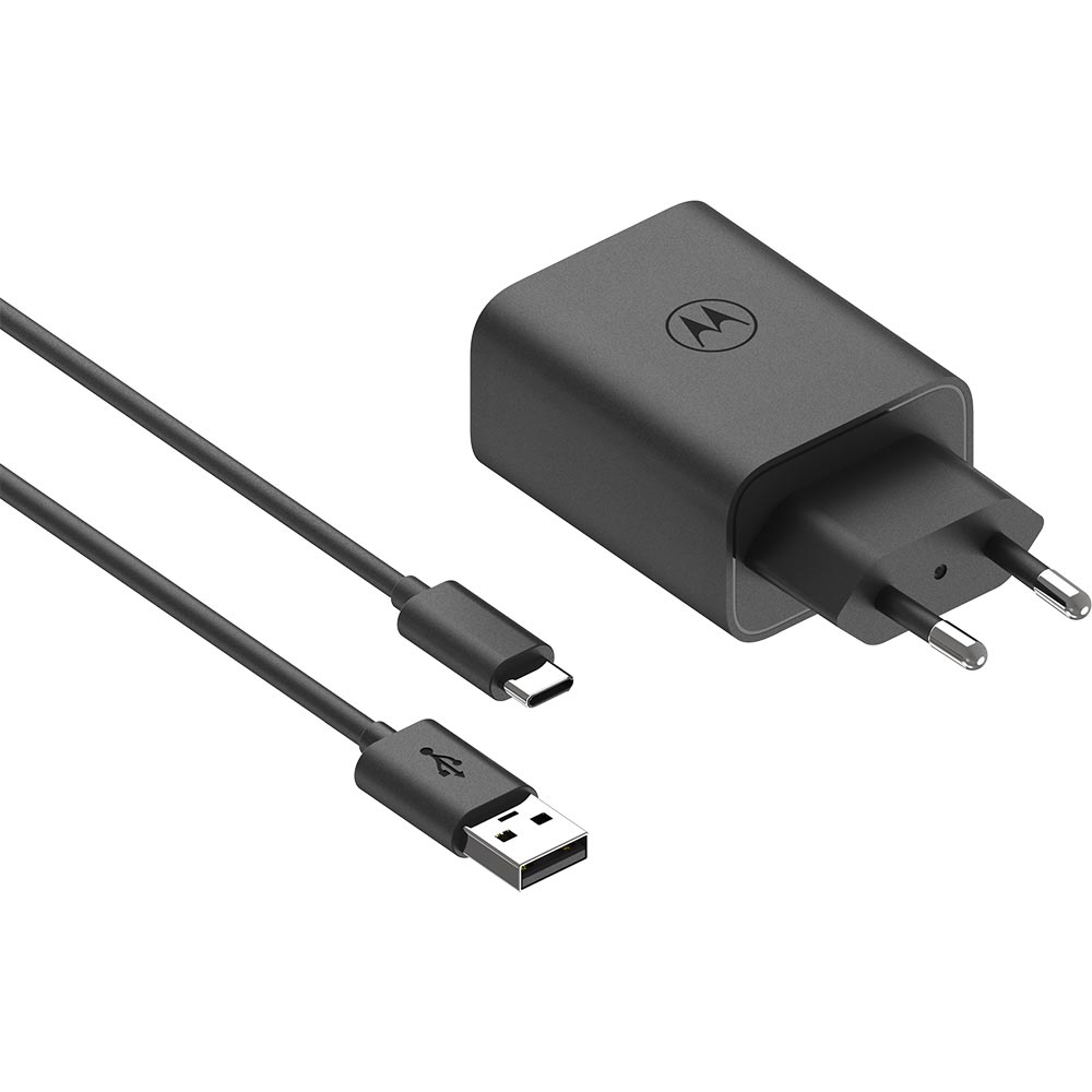 Incarcator retea MOTOROLA TurboPower, 1x USB-C, 33W, Cablu inclus 1m, negru