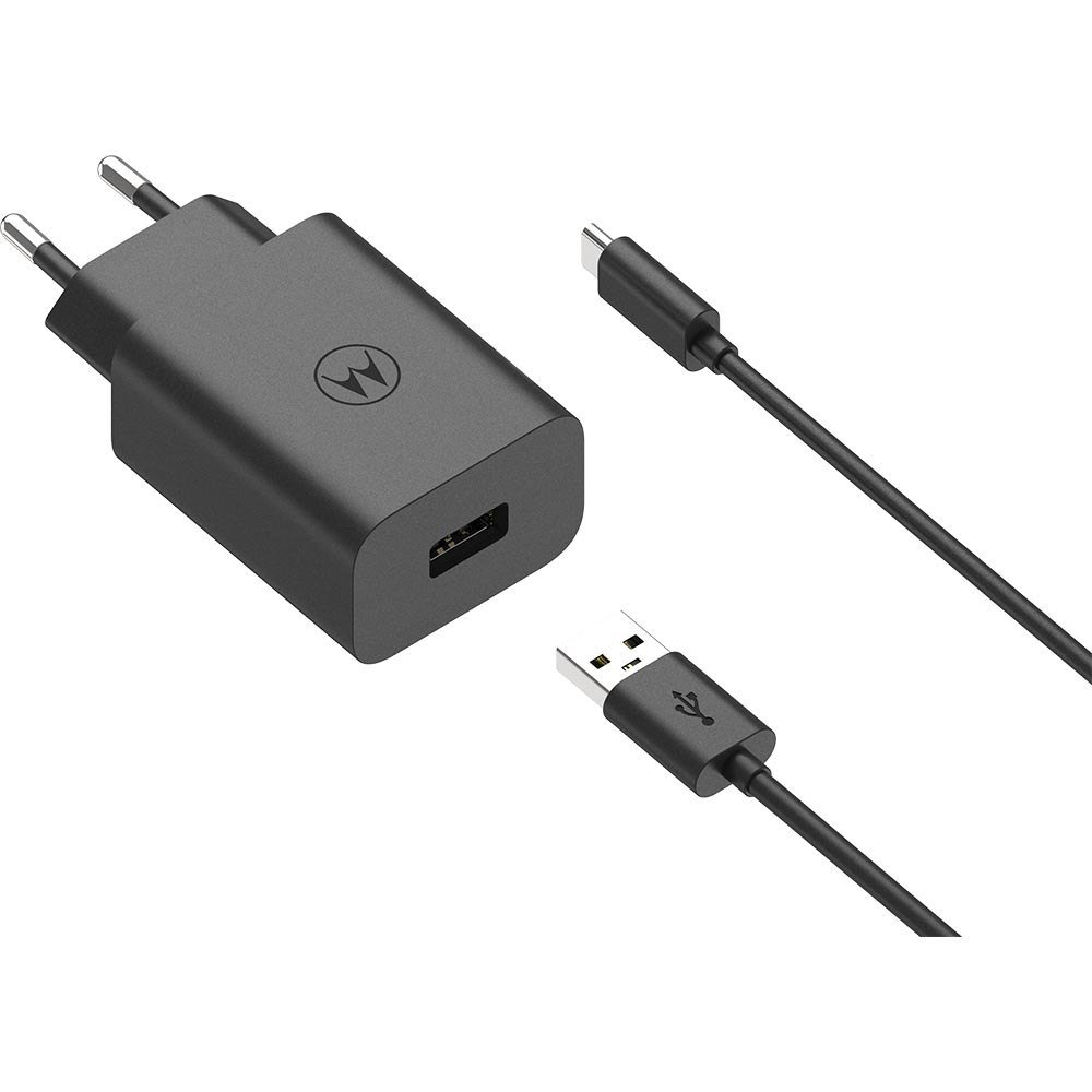 Incarcator retea MOTOROLA TurboPower, 1x USB-C, 33W, Cablu inclus 1m, negru