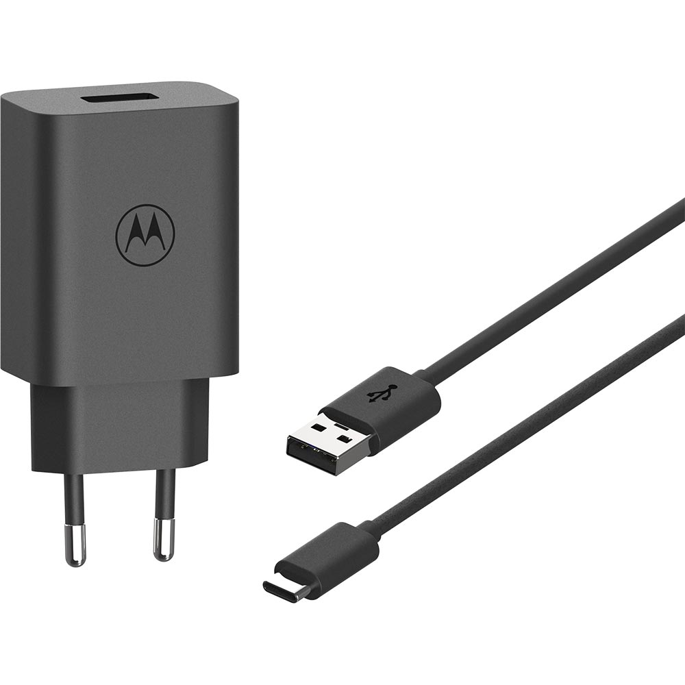 Incarcator retea MOTOROLA TurboPower, 1x USB-C, 33W, Cablu inclus 1m, negru