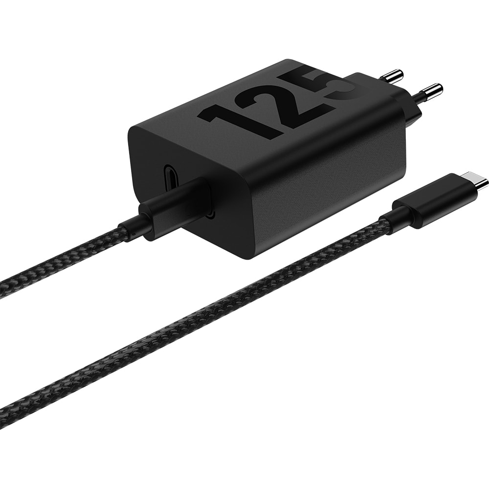 Incarcator retea MOTOROLA TurboPower, 2x USB-C, 125W, Cablu inclus 2m, negru