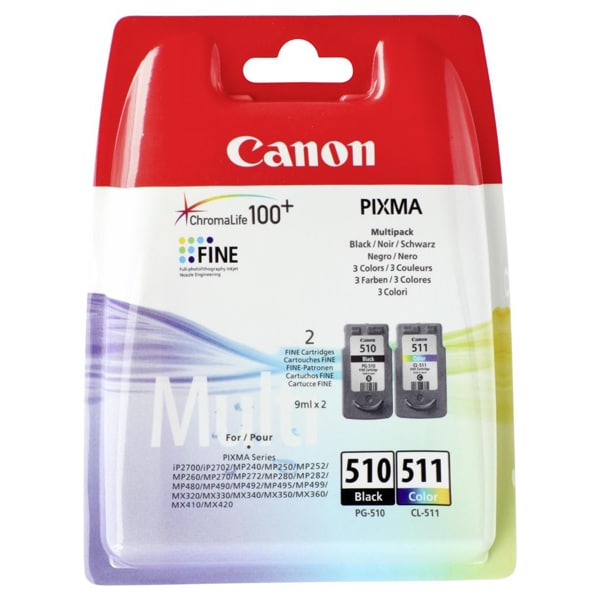 Kit Cartus original CANON PG510/CL511, negru-color
