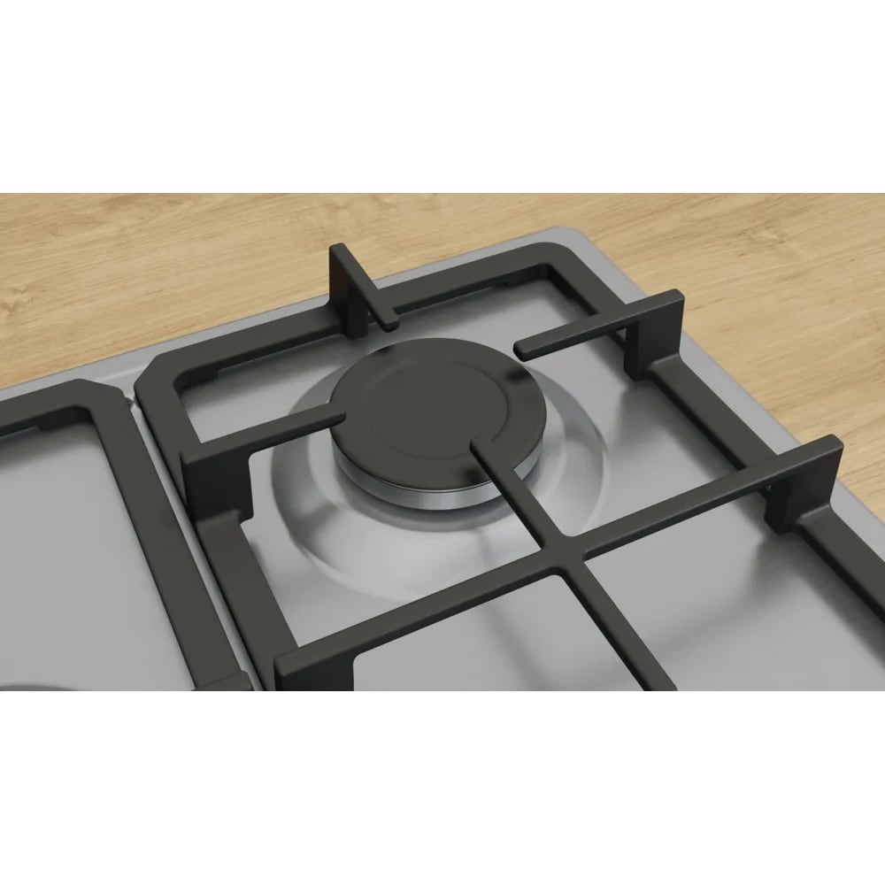 Plita incorporabila BOSCH PGQ7B5K90, Gaz, 5 arzatoare, Wok, inox