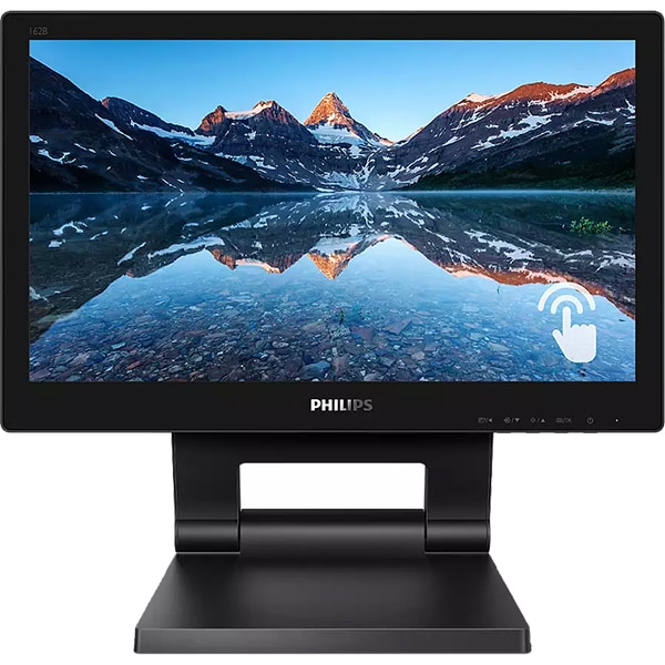 Monitor LED TN PHILIPS 162B9T, 15.6" Touch, HD, 60Hz, negru