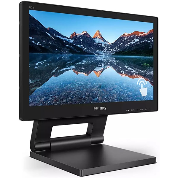 Monitor LED TN PHILIPS 162B9T, 15.6" Touch, HD, 60Hz, negru