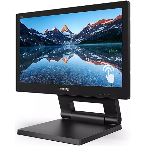 Monitor LED TN PHILIPS 162B9T, 15.6" Touch, HD, 60Hz, negru