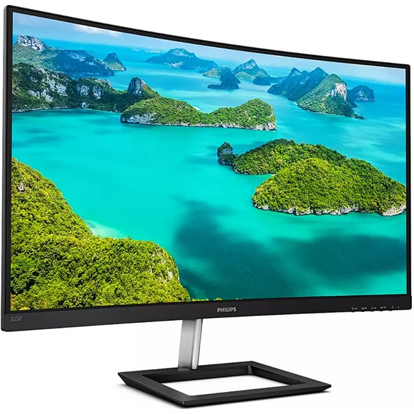 Monitor curbat LED VA PHILIPS 325E1C, 31.5", QHD, 75Hz, AMD FreeSync, negru