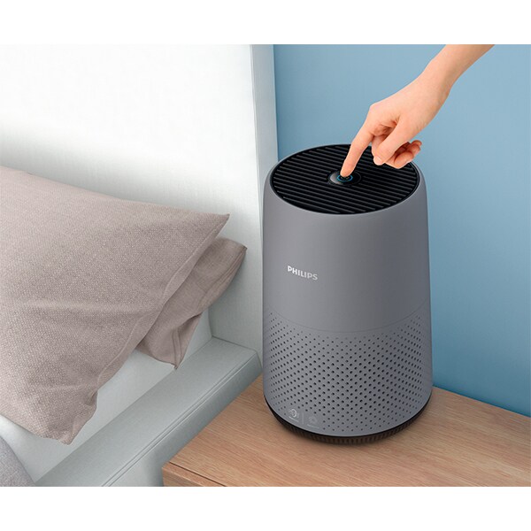 Purificator aer PHILIPS AC0830/10, 3 trepte viteza, Hepa, Senzor PM 2.5, gri