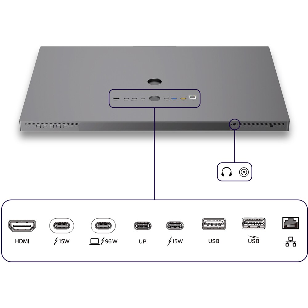 Monitor LED IPS PHILIPS 27E3U7903/00, 27", 5K, 70Hz, HDR 600, boxe, gri