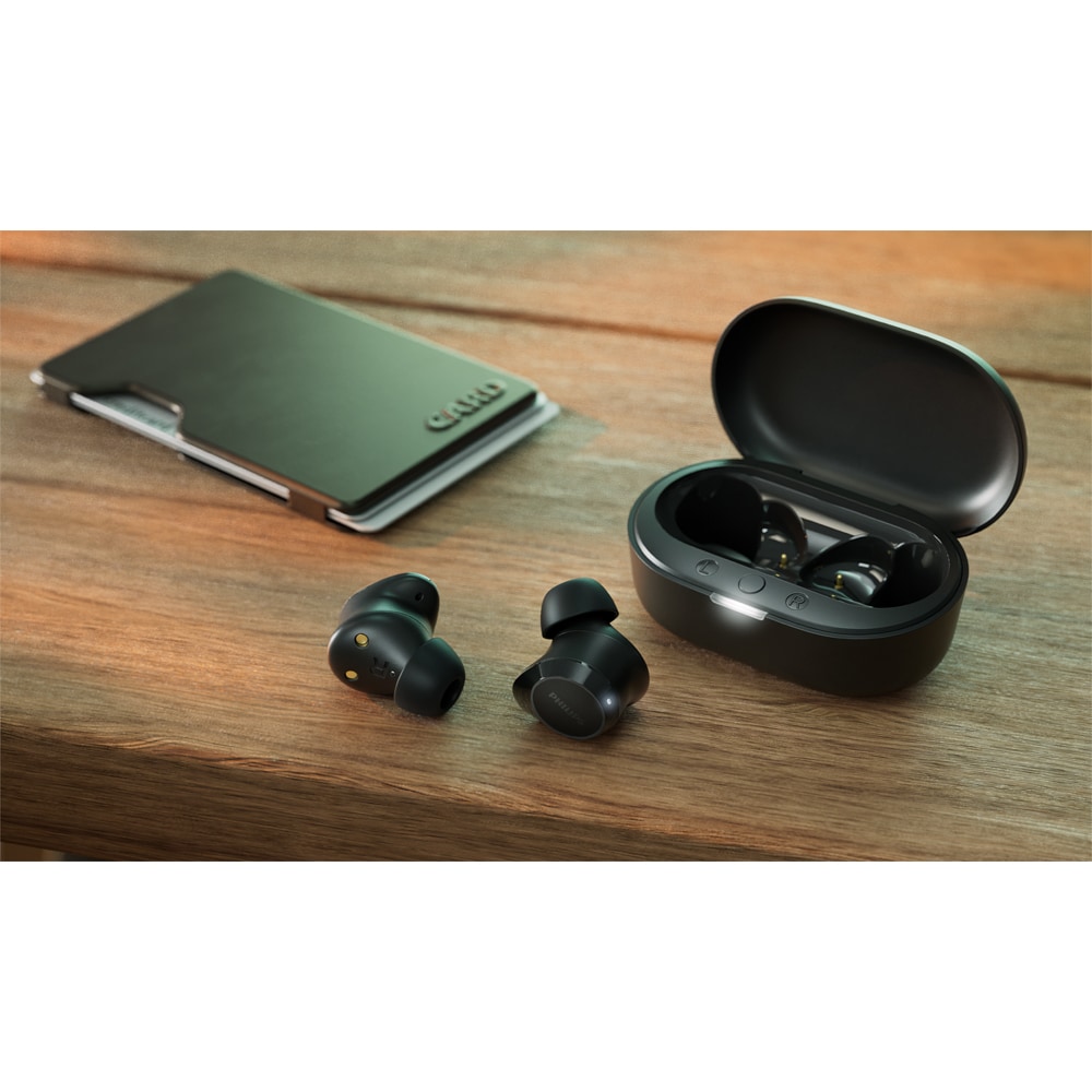 Casti PHILIPS TAT1209BK/00, True wireless, Bluetooth, In-ear, Microfon, Black