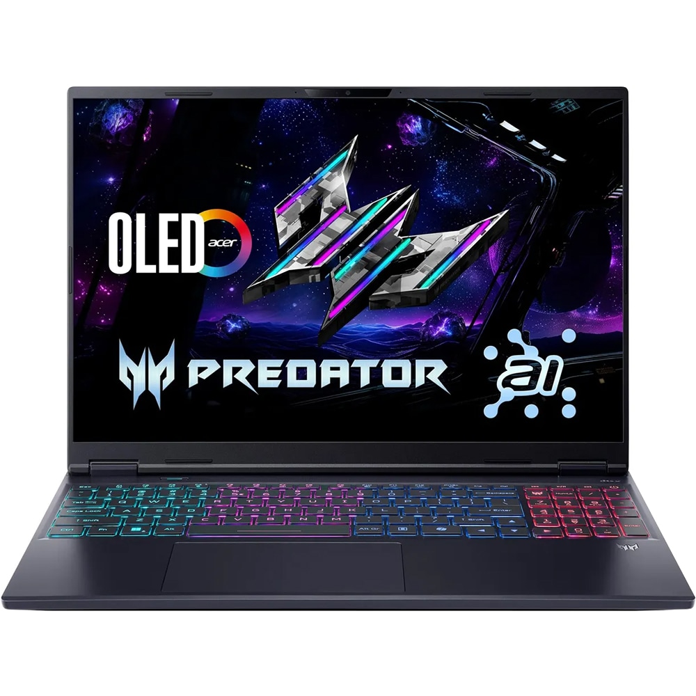 Laptop Gaming Acer Predator Helios Neo 16S AI PHN16S-71-96JZ, Intel Core Ultra 9 275HX pana la 5.4GHz, 16" WQXGA, 64GB, SSD 2TB, NVIDIA Geforce RTX 5070Ti 12GB, Windows 11 Pro, Abyssal Black