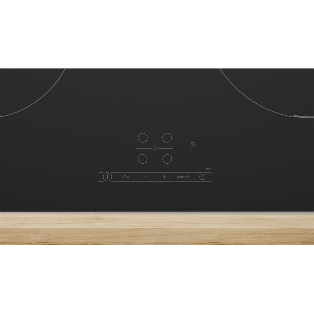 Plita incorporabila BOSCH PIE61ABB5E, Inductie, 4 arzatoare, Touch Control, negru mat