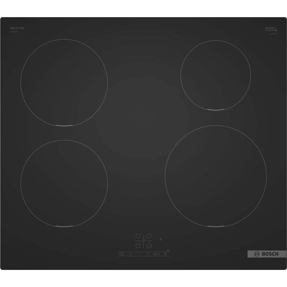Plita incorporabila BOSCH PIE61ABB5E, Inductie, 4 arzatoare, Touch Control, negru mat