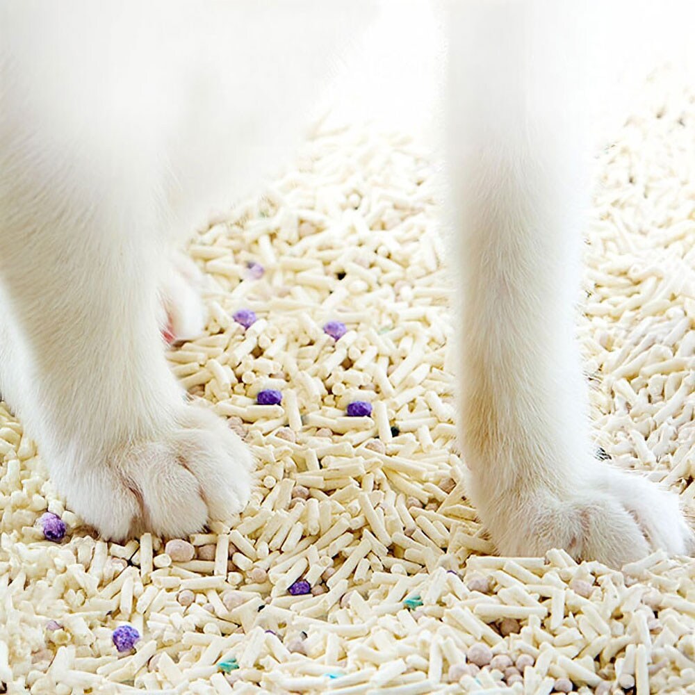 Nisip parfumat pentru pisici PETKIT Tofu Bentonita, 3 x 2.4 kg