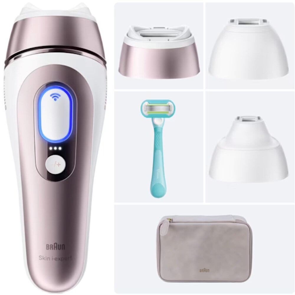 Epilator IPL BRAUN Skin Expert PRO 7 PL7321, 400000 de impulsuri, 3 accesorii, alb