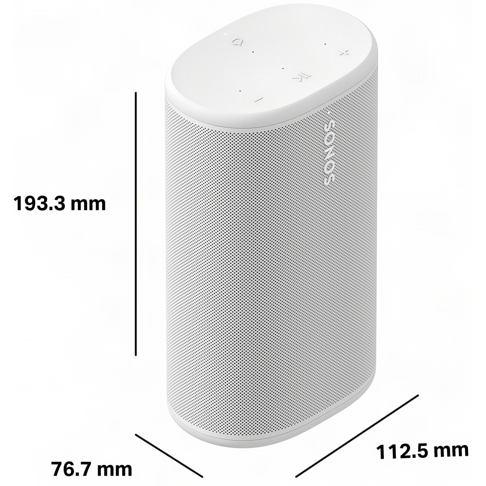 Boxa portabila SONOS Play, Wi-Fi, Bluetooth, IP67, alb