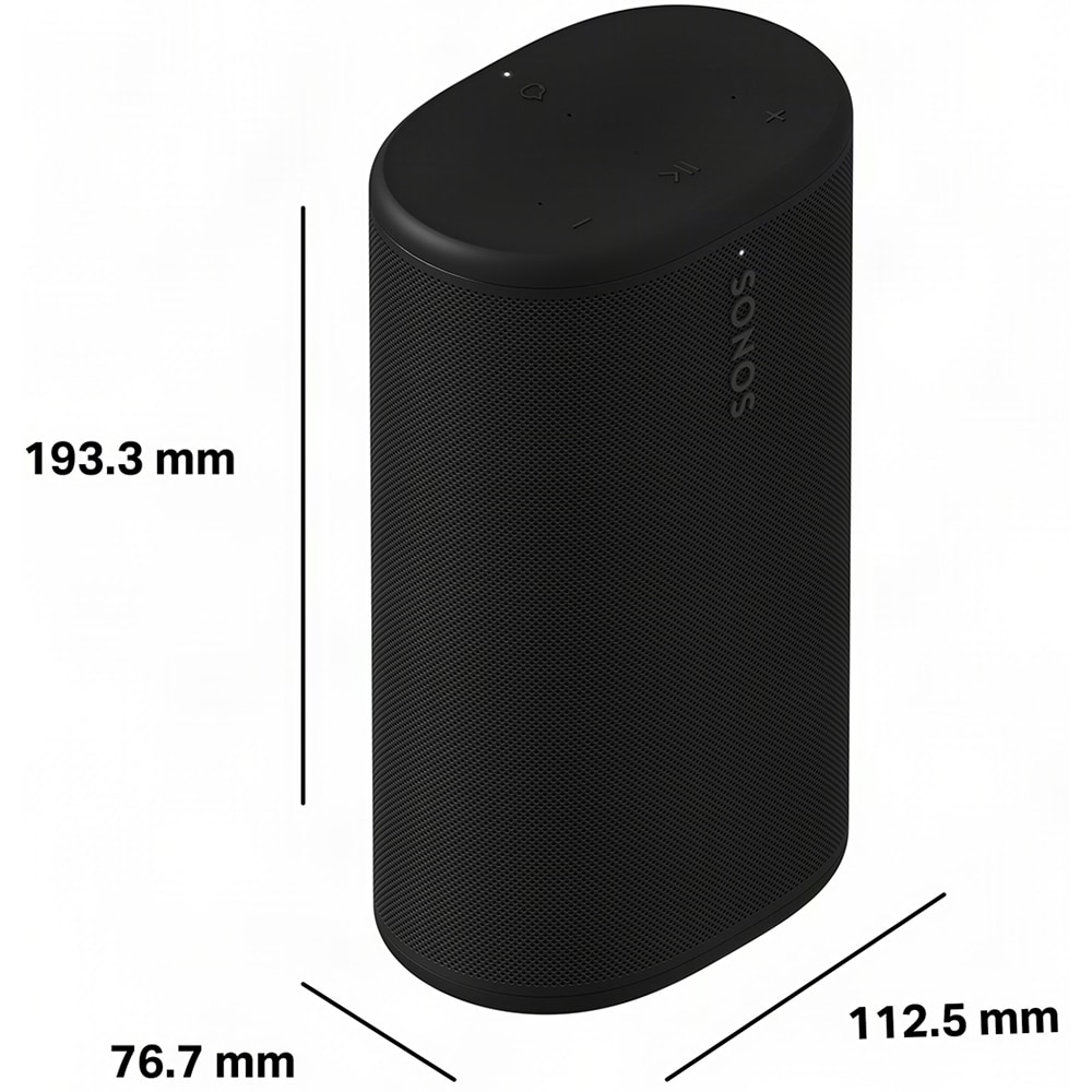 Boxa portabila SONOS Play, Wi-Fi, Bluetooth, IP67, negru