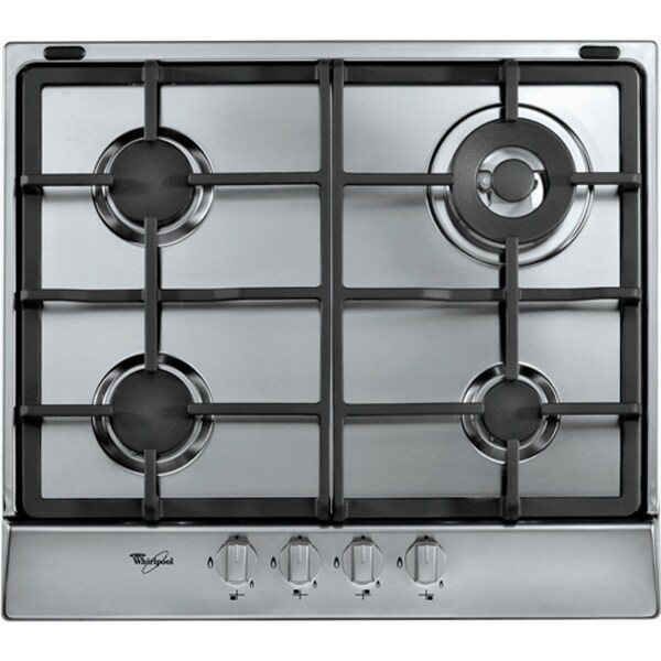 Plita incorporabila WHIRLPOOL AKR 353 IX, Gaz, 4 arzatoare, Wok, inox