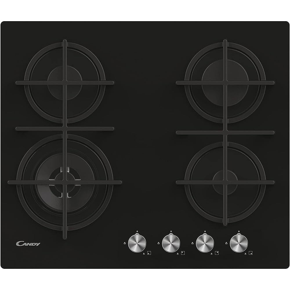 Plita incorporabila CANDY CDK6GF4WEKB, Gaz, 4 arzatoare, Wok, negru