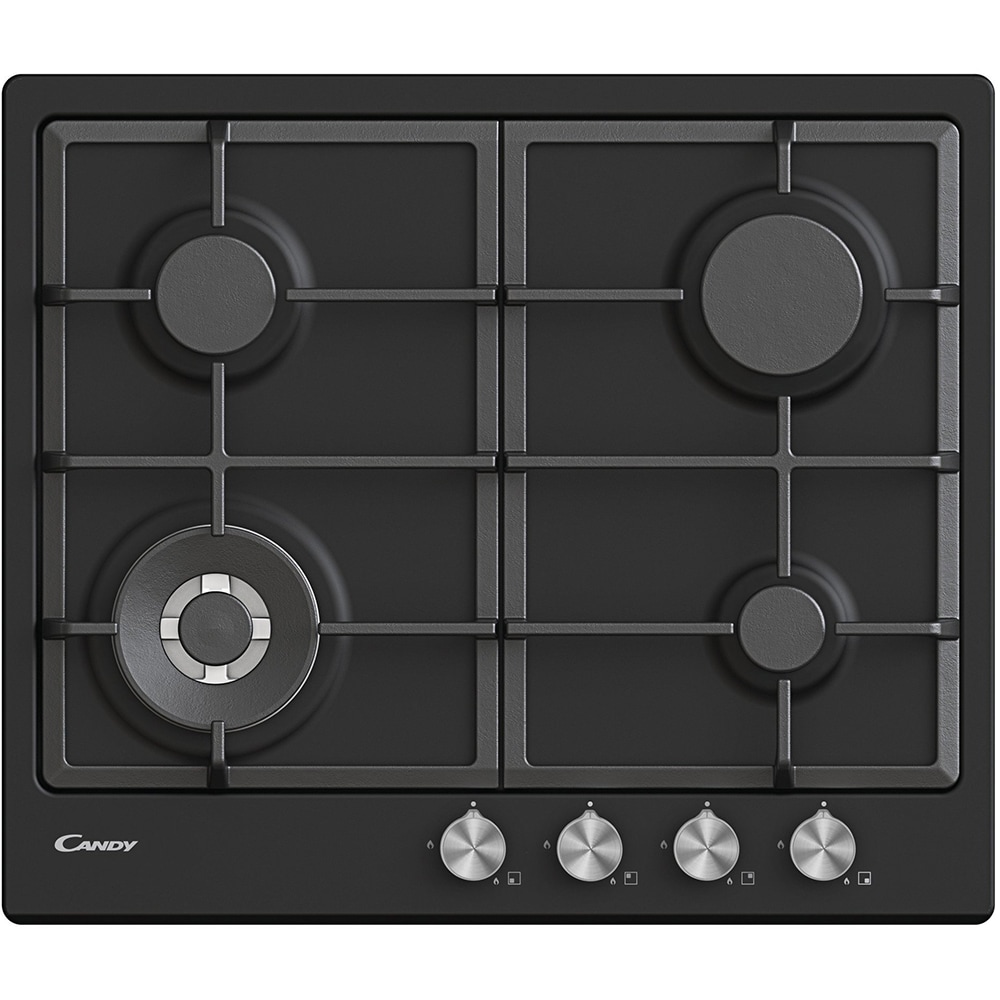 Plita incorporabila CANDY CHG6BF4WPBB, Gaz, 4 arzatoare, Wok, negru