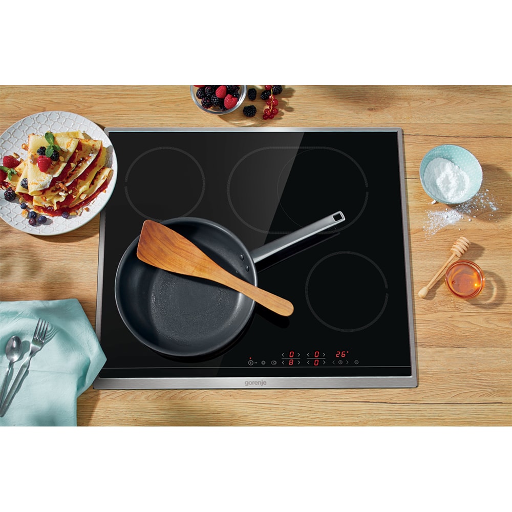 Plita incorporabila GORENJE ECT643BX, Vitroceramica, 4 arzatoare, Touch Control, negru