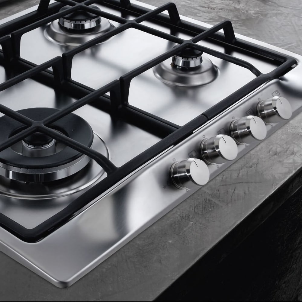 Plita incorporabila FRANKE Trend Line FHTL 604 3G TC XS C, Gaz, 4 arzatoare, Wok, inox