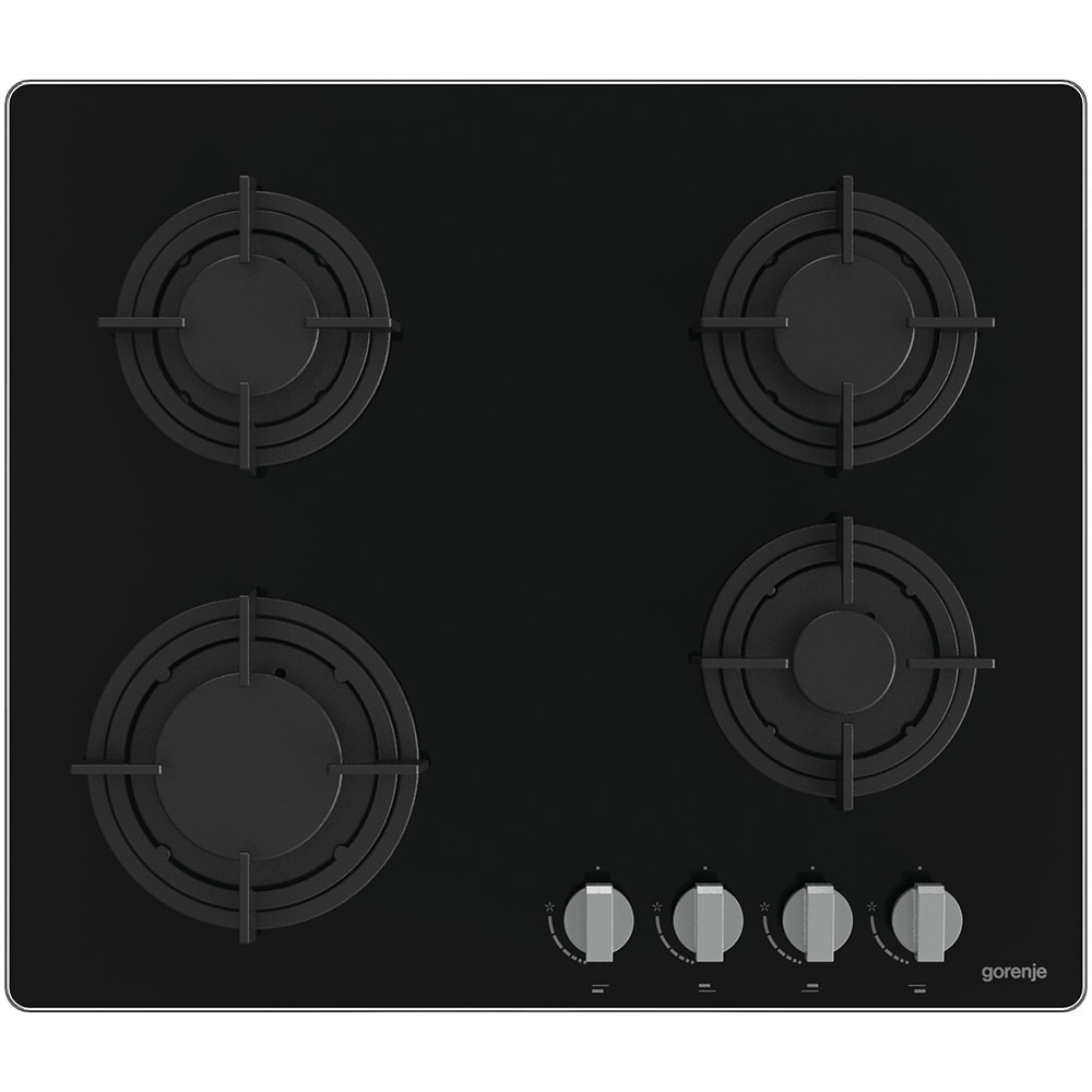 Plita incorporabila GORENJE GT64B, Gaz, 4 arzatoare, negru