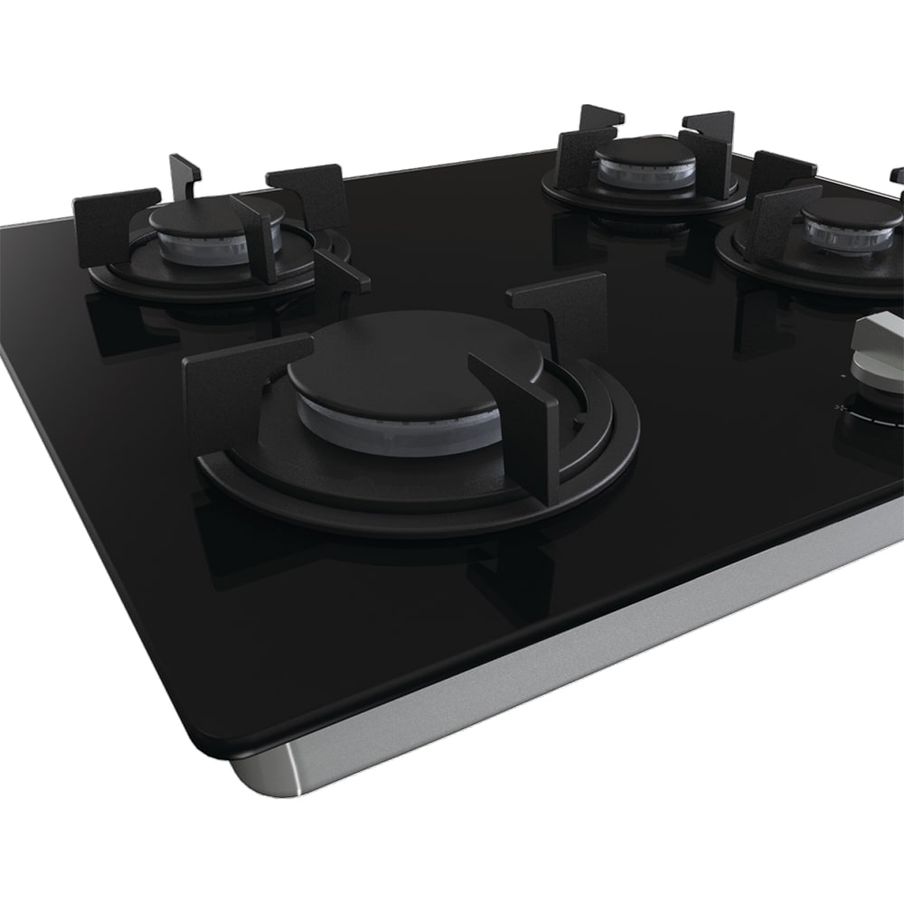 Plita incorporabila GORENJE GT64B, Gaz, 4 arzatoare, negru