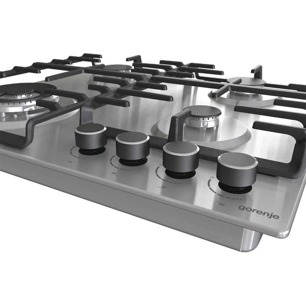 Plita incorporabila GORENJE GW642ABX, Gaz, 4 arzatoare, Wok, inox