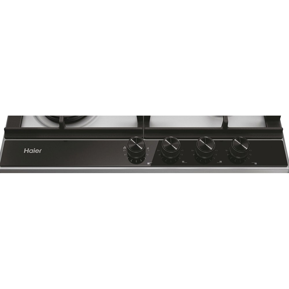 Plita incorporabila HAIER HAHG6BF4XH, Gaz, 4 arzatoare, Wok, inox-negru