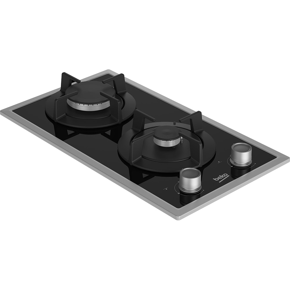 Plita incorporabila BEKO HDMS32220FX, Gaz, 2 arzatoare, negru