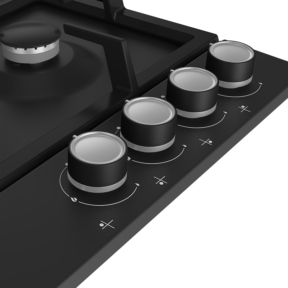 Plita incorporabila BEKO HIAW64225SB, Gaz, 4 arzatoare, Wok, negru