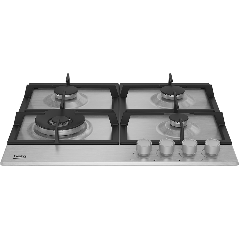 Plita incorporabila BEKO HIAW64225SX, Gaz, 4 arzatoare, Wok, inox
