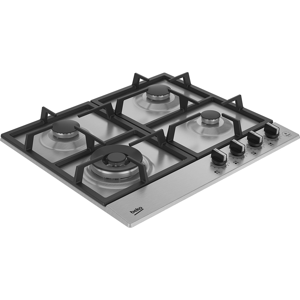 Plita incorporabila BEKO HIAW64325SX, Gaz, 4 arzatoare, Wok, inox
