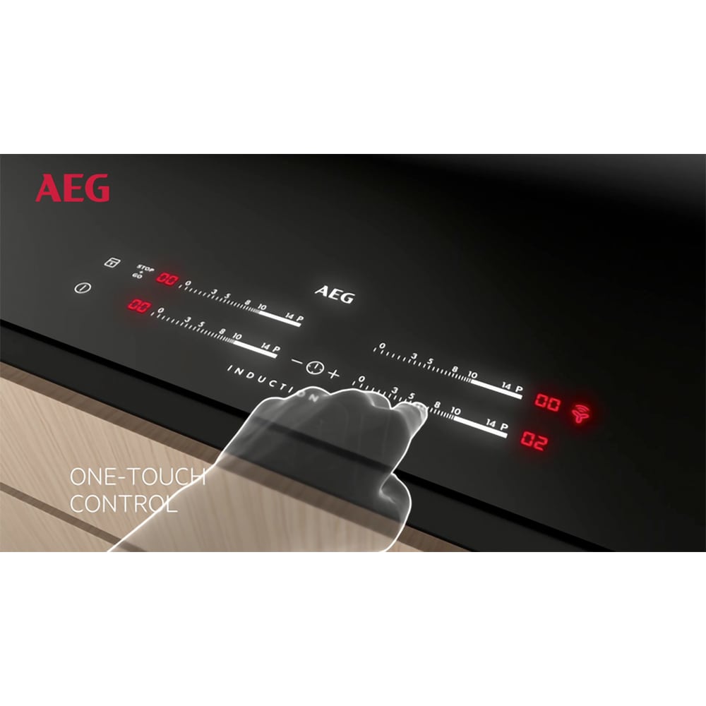 Plita incorporabila AEG IKB64413IB, Inductie, 4 arzatoare, Touch Control, negru
